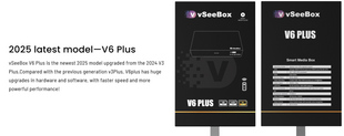 vSeeBox V6 Plus – 2025 Android TV Streaming Box with Split-Screen & Backlit Remote
